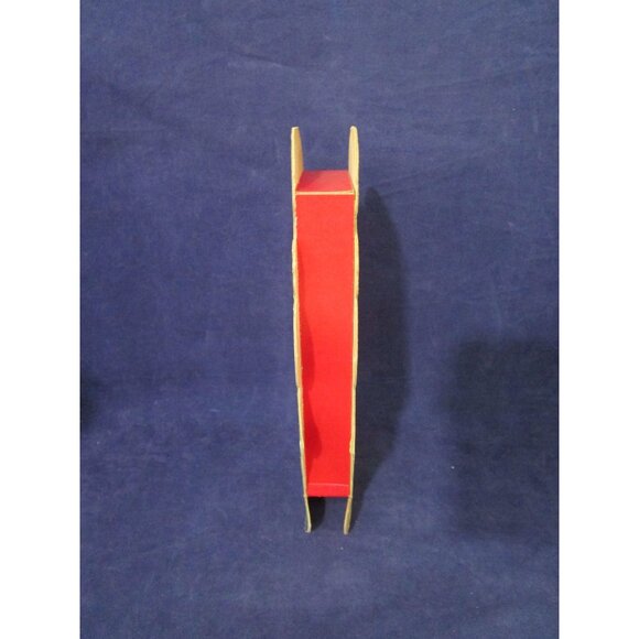 Vintage Santa Claus Sees Cardboard Candy Box Container 1950s Creases Stains - Picture 9 of 13